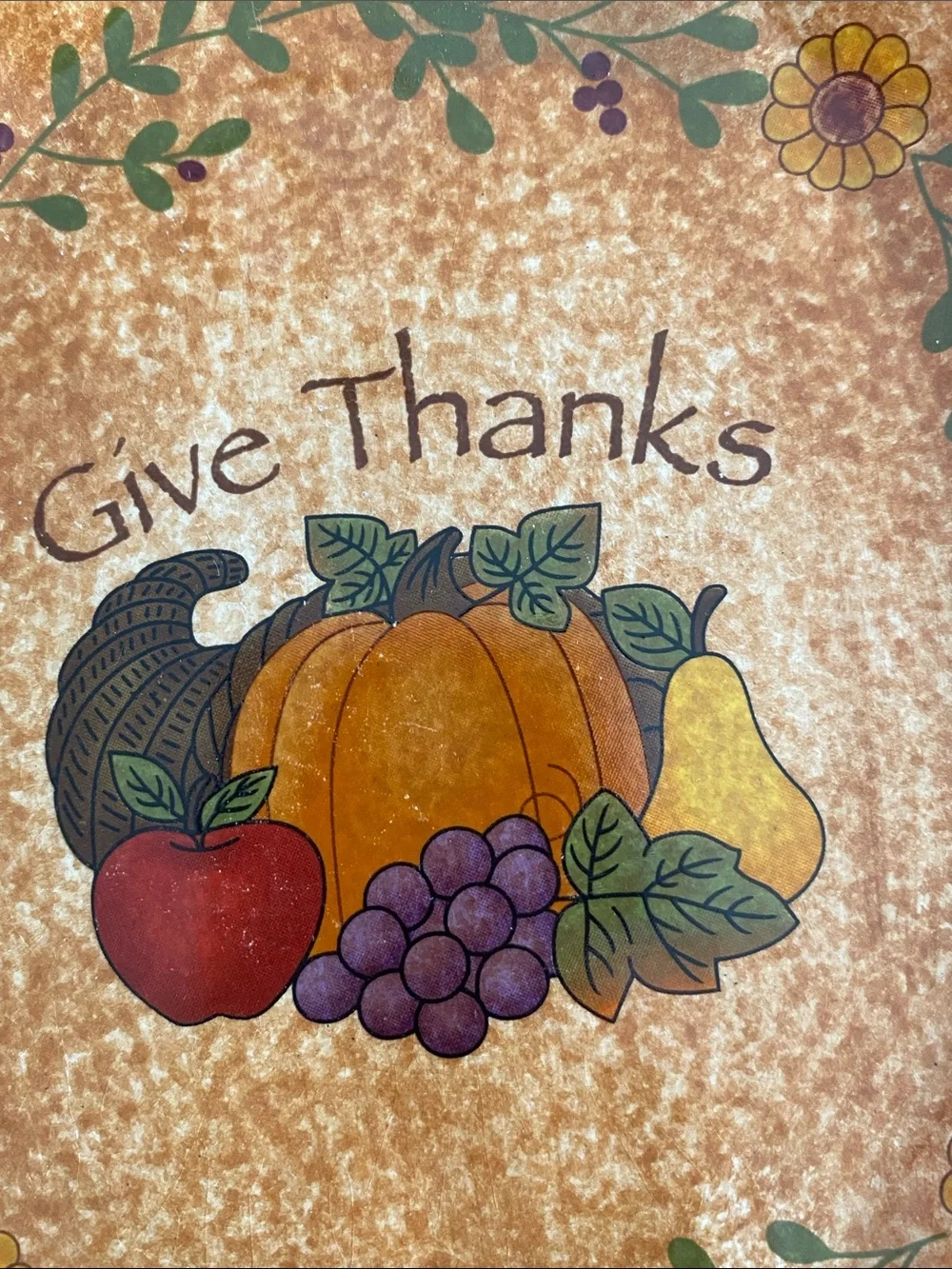 Pumpkin Ceramic Appetizer Plate Give Thanks Fall Thanksgiving Hostess Gift